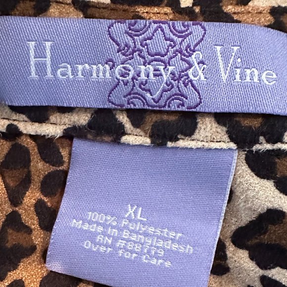 HARMONY & VINE Women's Leopard Print Top - XL - Picture 8 of 9